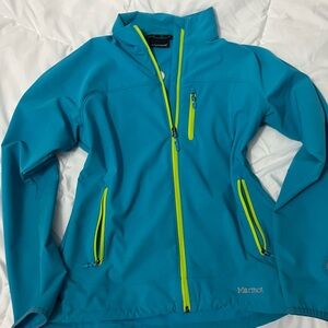 Marmot Turquoise Jacket with Lime Highlights